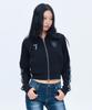 DAUSPICE (Duc) Waffle Cropped Track Top Black