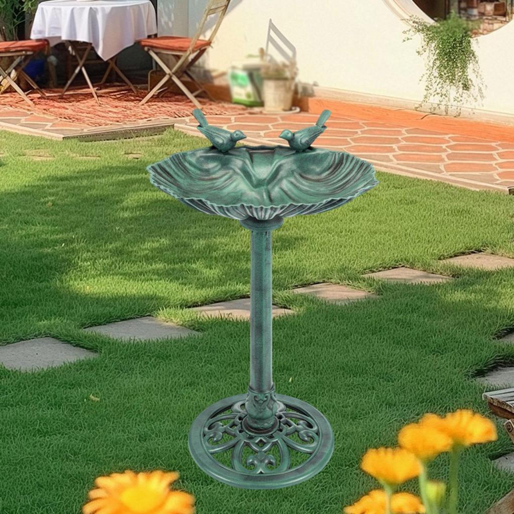 Outdoor Garden Bird Bath Pedestal Birdbath Freestanding Gifts for Bird Lovers Accents