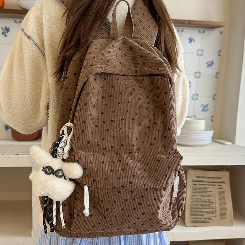 Schoolbag Japanese Ins Girl's Heart Bow School Bag, Junior and Senior High School Student Backpack Large Capacity Autumn and Winter Lightweight