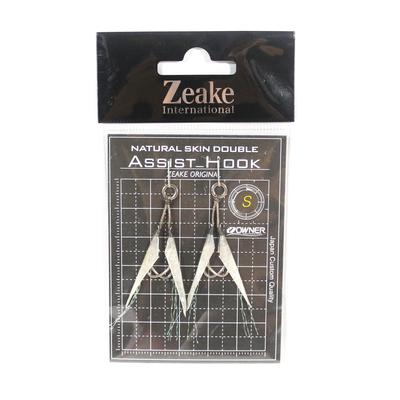 Zeake Assist Hook Double Fish Skin SLJ 2 Per Pack S (Size 6) (3056)