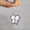 Cute Cat Cartoon Keychains for Accessories Bag Funny Meme Kawaii  Strawberry Kitten KeyChain Ring Jewelry Fans Gifts Keyrings