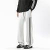 Spring and autumn new long pants men's loose and versatile drawstring straight two bars sports drape sweatpants men