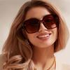 Non-polarized Classics Large Frame Square Sun Glasses Female Outdoor Sunglasses Retro Mesh Leg Gradient Glasses