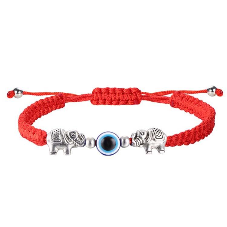 Evil Eye Adjustable Bracelet Set: 12-Piece Woven Rope with 7 Knots
