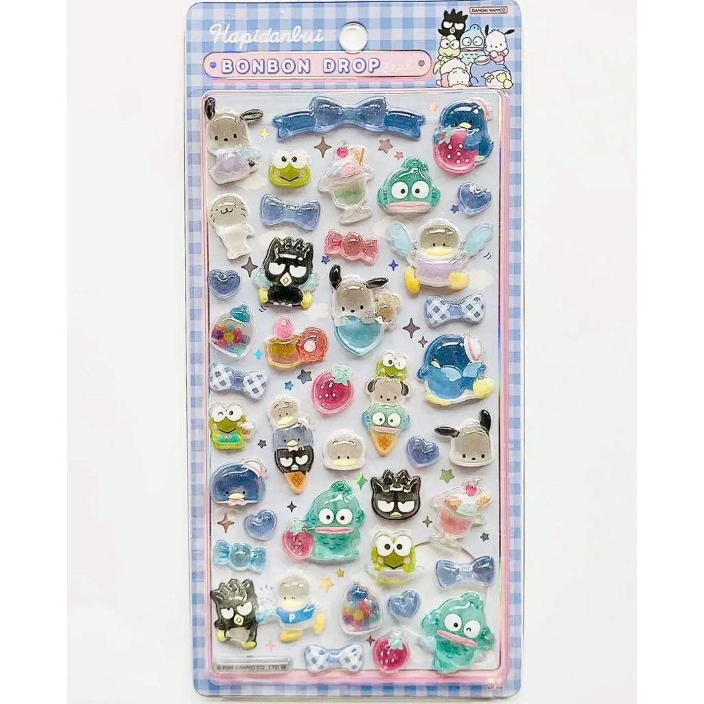 Cute Anime Hellokitty Kuromi Cinnamoroll 3D Sanrio Stickers Transparent Jelly Crystal Decorative Sticker Phone Case DIY Kids Toy