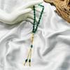 Glass Prayer Beads Tasbih 33 Muslims Prayer Beads Rosary Beads Bracelet with Tassels Muslims Islams Misbaha Bracelet