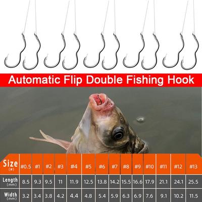 5Pair/Pack High Carbon Steel Double Fishing Hook Fishing Tackle Carp Fishing Accessories