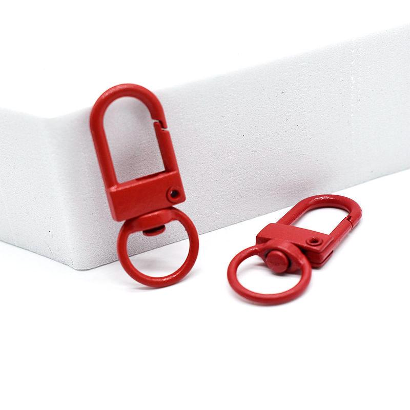 Zinc Alloy Keychain: Colorful Lobster Clasp Dog Hook, DIY Blind Box Figure, Spring Buckle Ornament