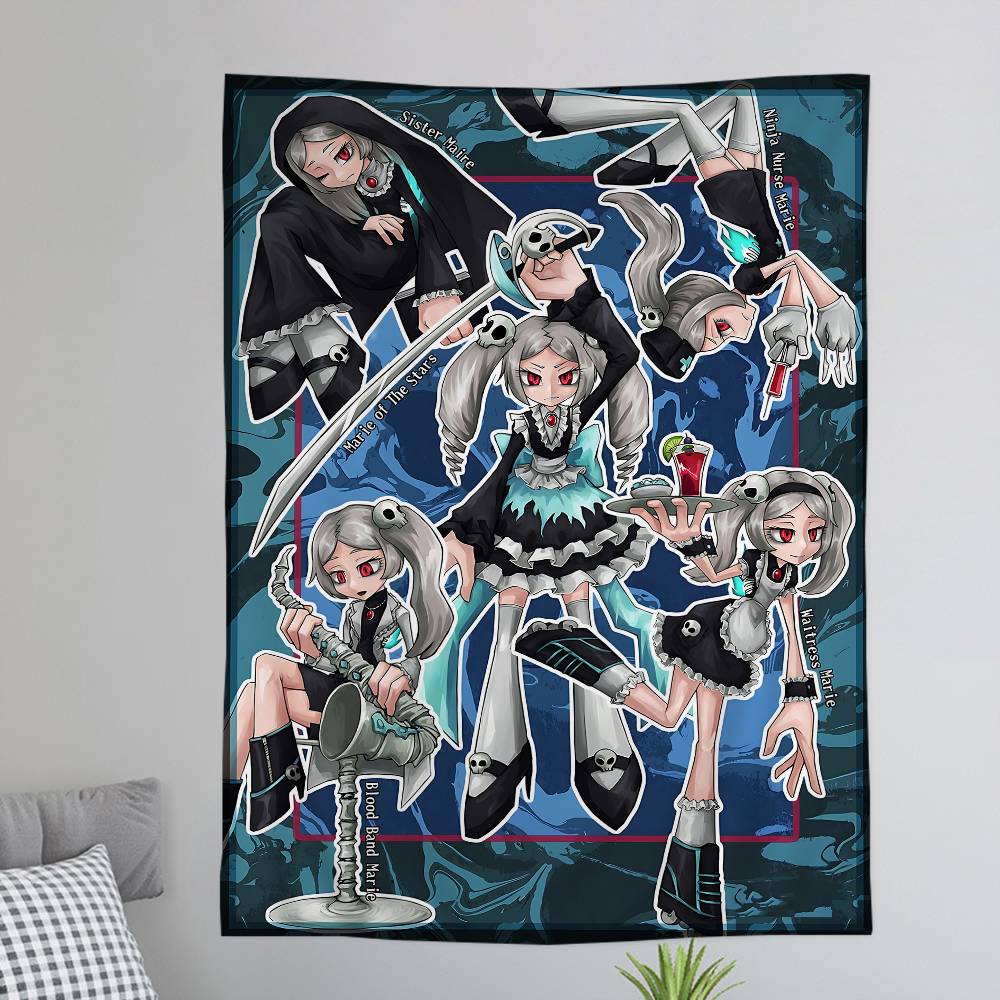 Game MMarie SkullGirls DIY Wall Tapestry for Living Room Home Dorm Decor Wall Art Decor