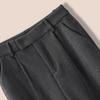 Siboer Women's Fall 2025 Wool Blend Acetate Wide-Leg Commuter Pants