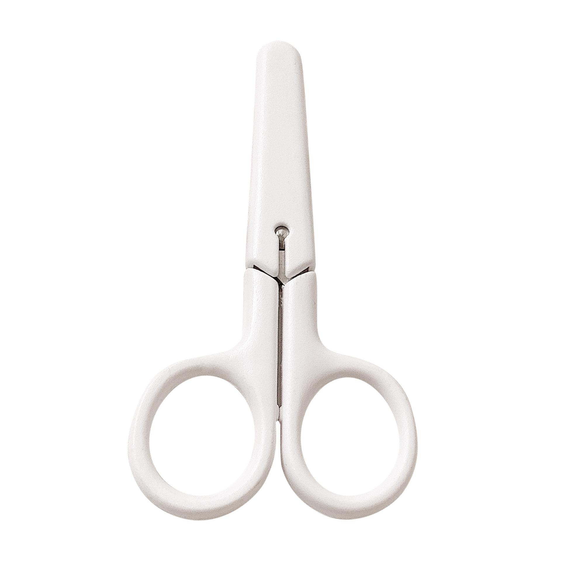 

Safety Scissors Creamy for School Students, safety-edged blades, anti-skid design