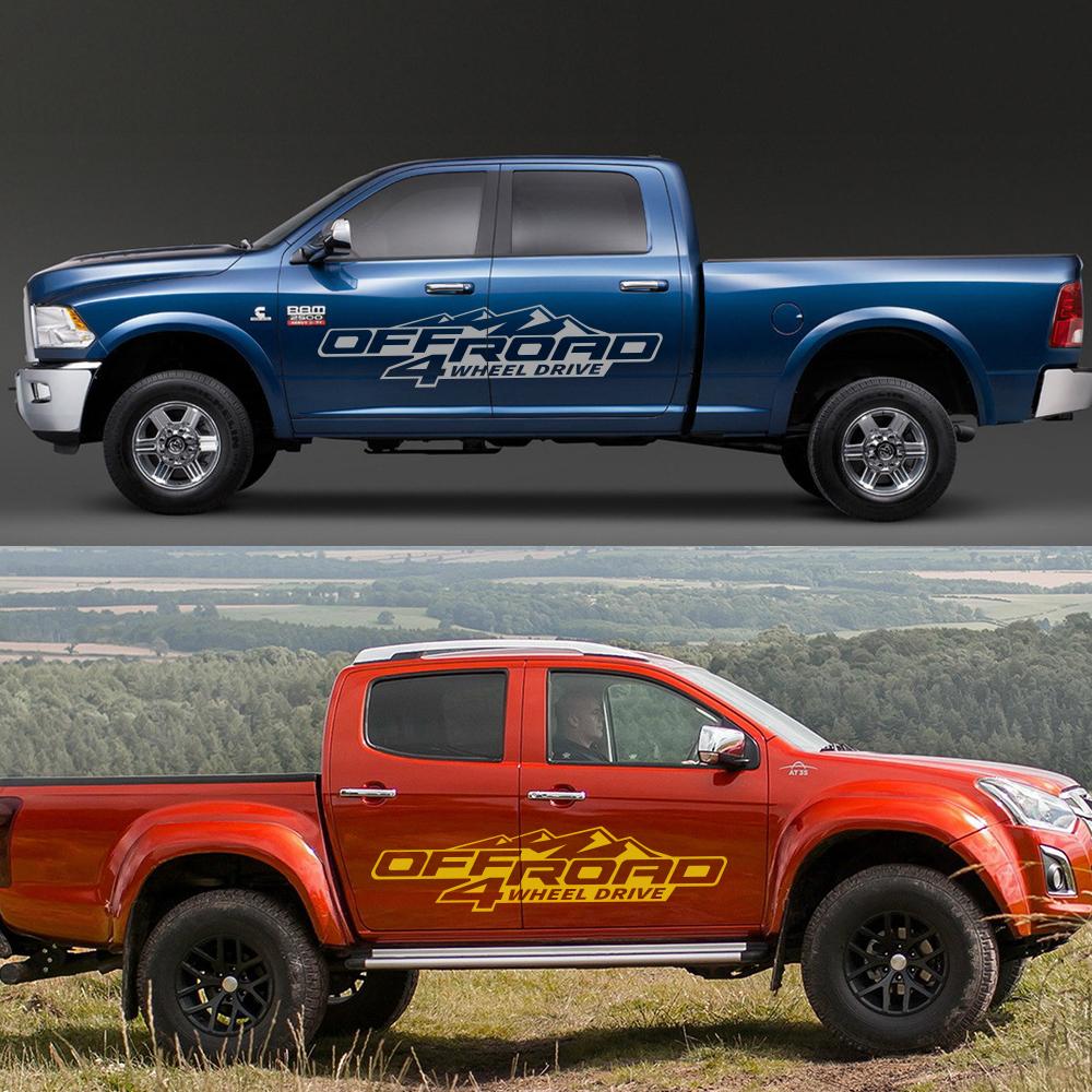 Car Side Sticker Off Road 4X4 For Ford Ranger Raptor Pickup Isuzu Dma Nissan NAVARA Toyota Hilux DIY AutoTuning Accessories