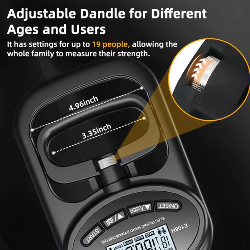 265Lbs/120Kg digital hand grip strength tester, USB LCD screen grip strength measuring instrument, Christmas and Halloween gifts