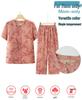 Summer Plus-Size Two-Piece Stylish Set for Middle-Aged & Elderly Women with Short Sleeves