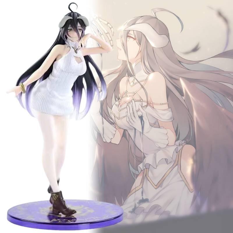 Elegant Overlord Albedo White Knitted Standing Model Figure Pvc Collectible Toy