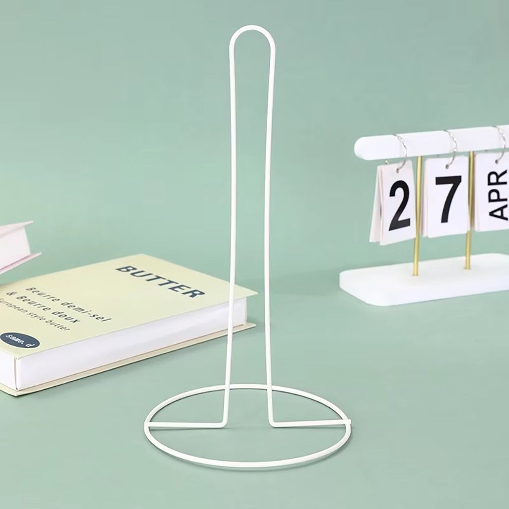 1Pcs Black/Silver Tissue Stand Vertical Napkins Rack Durable Roll Paper Towel Holder