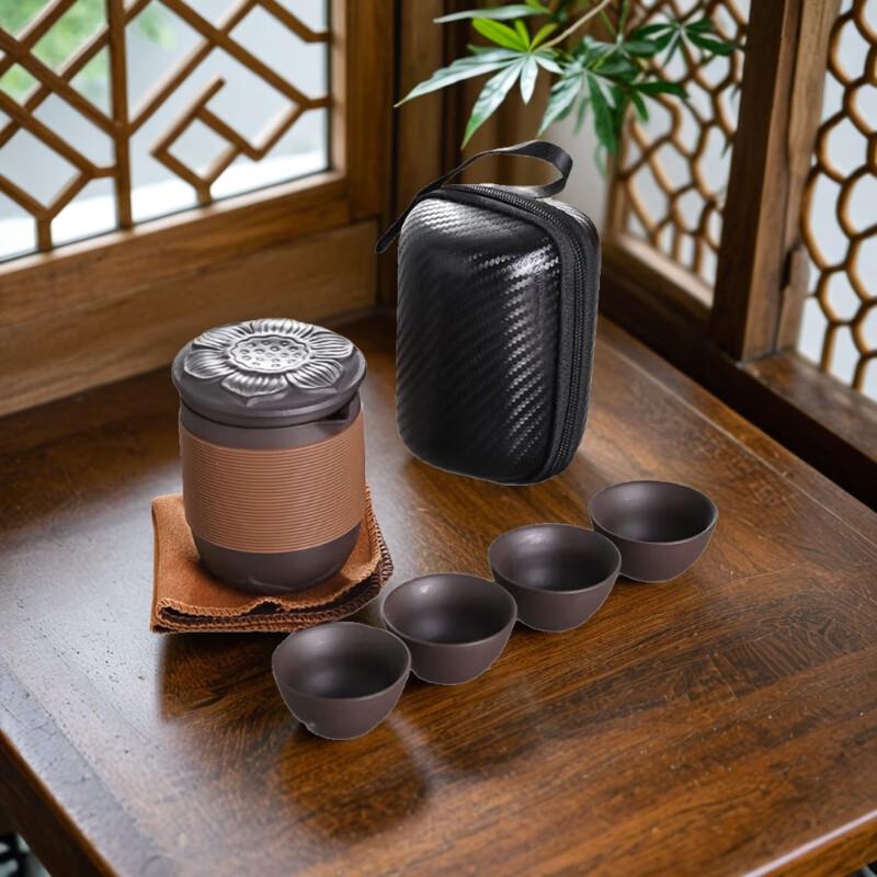 Xiaoyueya Portable Zisha Tea Set