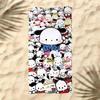 Cute Cartoon Kitten Printed Microfiber Beach Towel Quick Dry Soft Bath Towel For Kids Seaside Swimming
