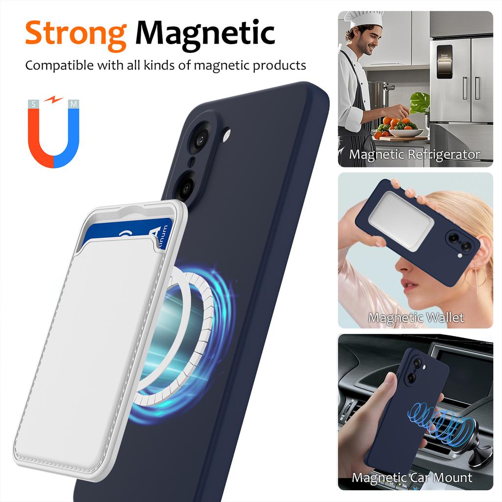 Für OnePlus Nord CE5 5G Magnetische Hülle Anti-Fall Flüssigsilikon Handyhülle