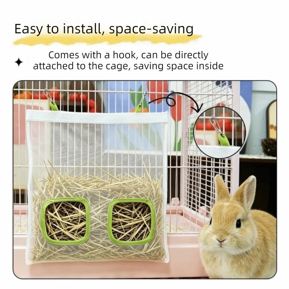 Large Capacity Hanging Hay Feeder Leak-Proof Pet Feeding Bag Hay Storage Bag Indoor