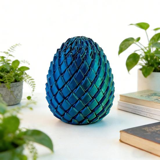 3D Printed Twisting Egg Toy Stress Relief Spiral Egg Toy Articulated Rotating Egg Fidget Spinner Desk Toy Easter Basket Stuffers Party Favors