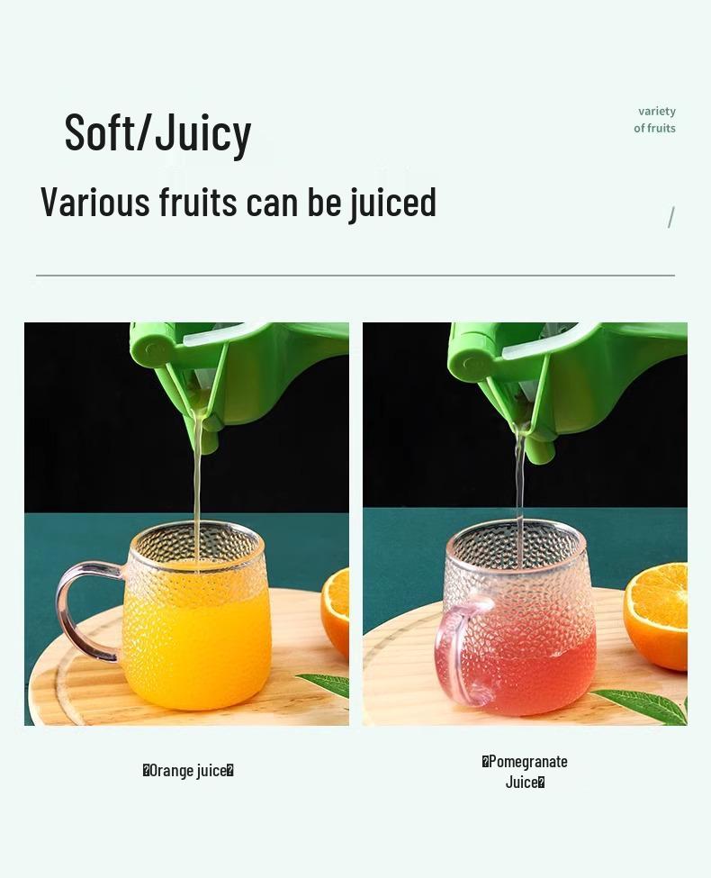 Manual Multifunctional Lemon Juicer - Portable Plastic Press for Small Fruits