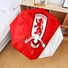 Football Club Middlesbrough Automatic Folding Umbrella - 8-Rib Travel Umbrella with Auto Open/Close & Portable Gifts for Holidays or Birthdays