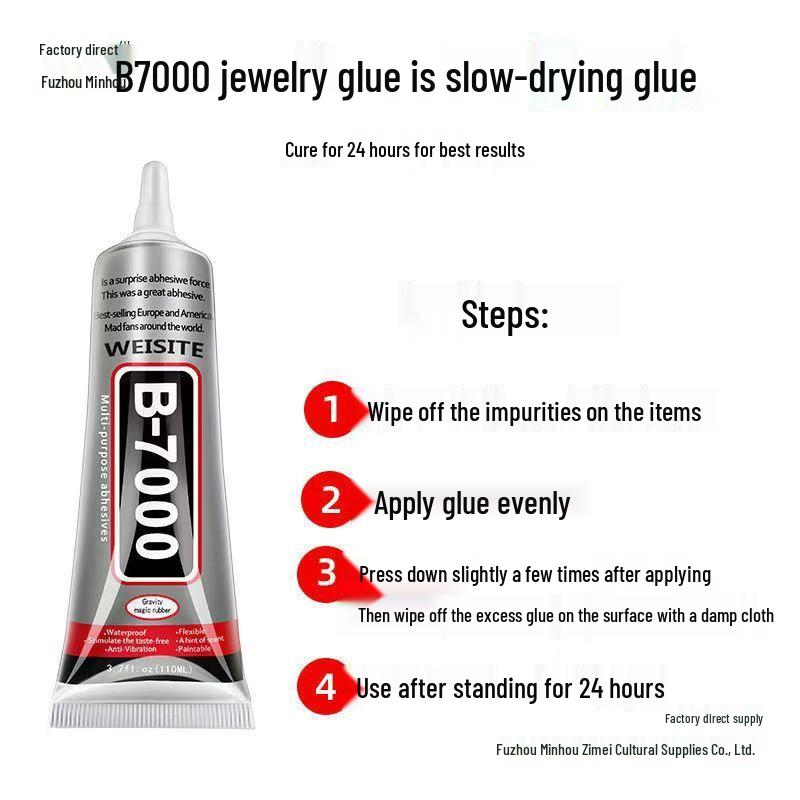 B7000 Jewelry Glue: Waterproof Adhesive for Inlay, Stud Earrings, DIY Jewelry, and Pearl Crafts.