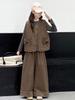 Meilade Girls' Autumn 2026 Three-Piece Set: Bowknot Vest, Base Layer Shirt, Wide-Leg Pants for Medium and Older Kids.