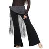 Fashion Sequins Tassels Belly Dance Belt Jazz Dance Street Dance Triangle Hip Scarf Show Costumes Shiny Waist Chain for Women