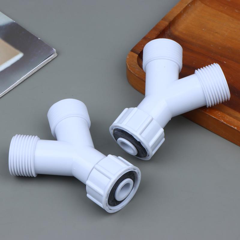 1/2/3Pcs Dishwasher Washing Machine Y Tee Connector Adapter Double Inlet Junction Split Pipe Connection Three-Way Adapter
