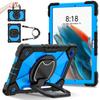 Für Samsung Galaxy Tab A8 10.5 (2021).360° drehbarer Griff, robuster Schutzständer, TPU + PC, 3-in-1, stoßfestes Tablet-PC-Gehäuse