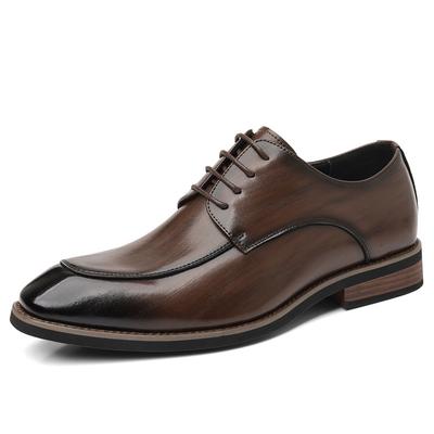 Große Größe Mode Freizeit Lederschuhe für Herren Frühling Herbst Schnürung Designer Hochzeitsschuhe Mann Einfarbige Designer Anzugschuhe