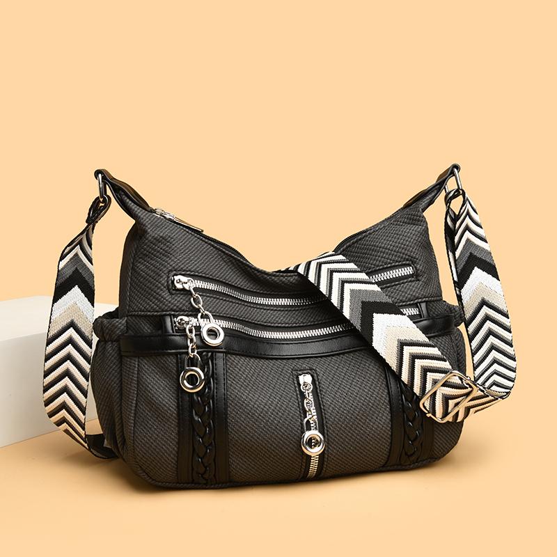 Women's Shoulder Bag Crossbody Bag Large Capacity Multi-Layer Middle-Aged and Elderly Mother Bag