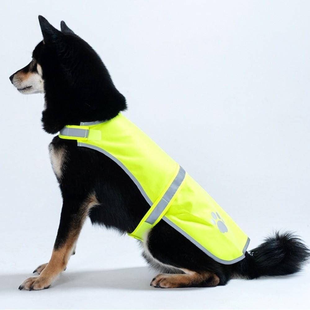 Adjustable Puppy Visibility Jacket Breathable Pet Fluorescent Clothes  for Walking Night