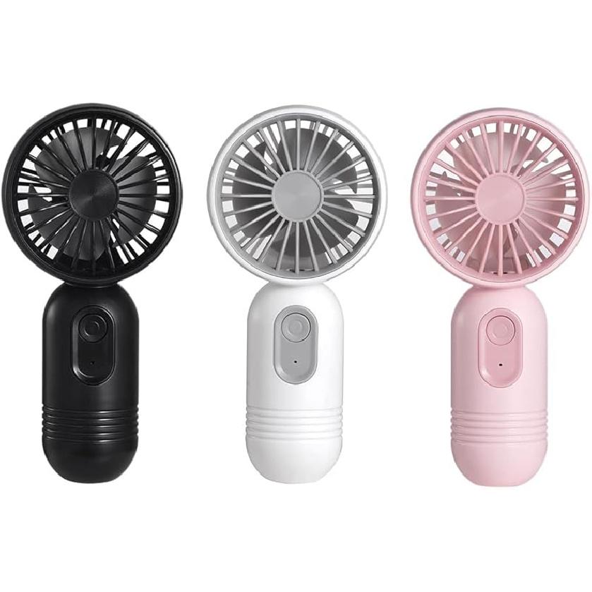 Mini Portable Fan 3 Pack, Cute Handheld Battery Operated Lightweight Small Personal Fans with 3 Speeds and USB Rechargeable Eyelash Fan for Stylish