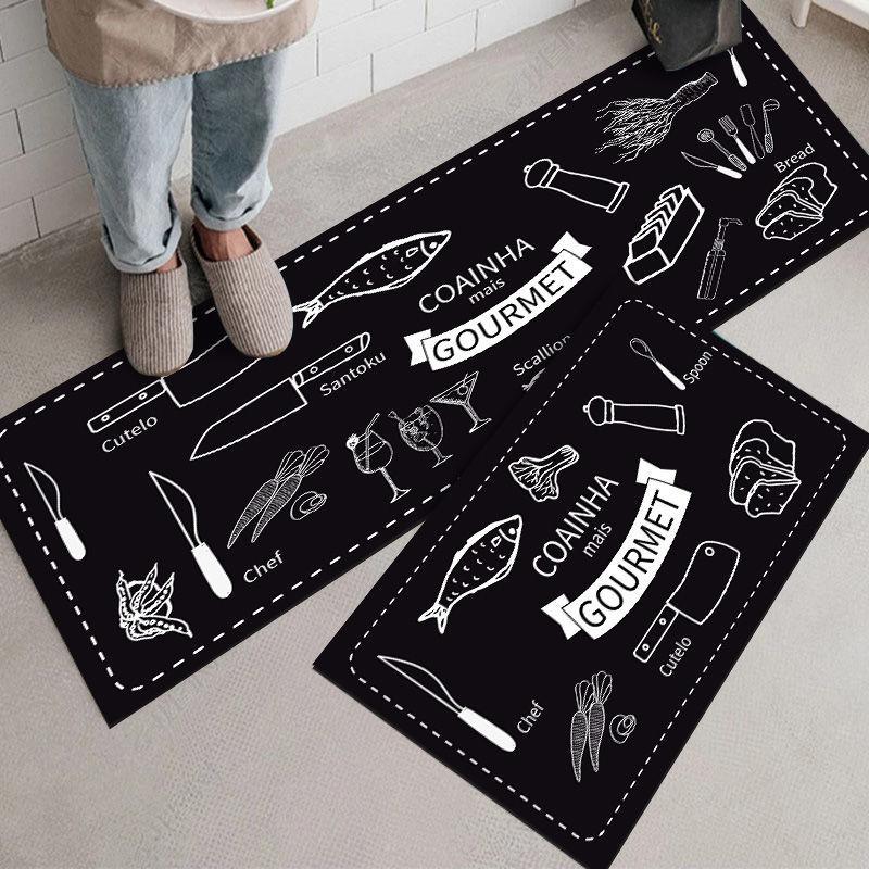 

Длинные кухонные коврики для пола, нескользящий моющийся коврик для ванной комнаты, татами, балконный ковер, водопоглощающие маслопоглощающие коврики Alfombra