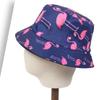 Fashionable Flamingo Print Reversible Fisherman Hat Women Sun Hat Sunscreen Bucket Hat