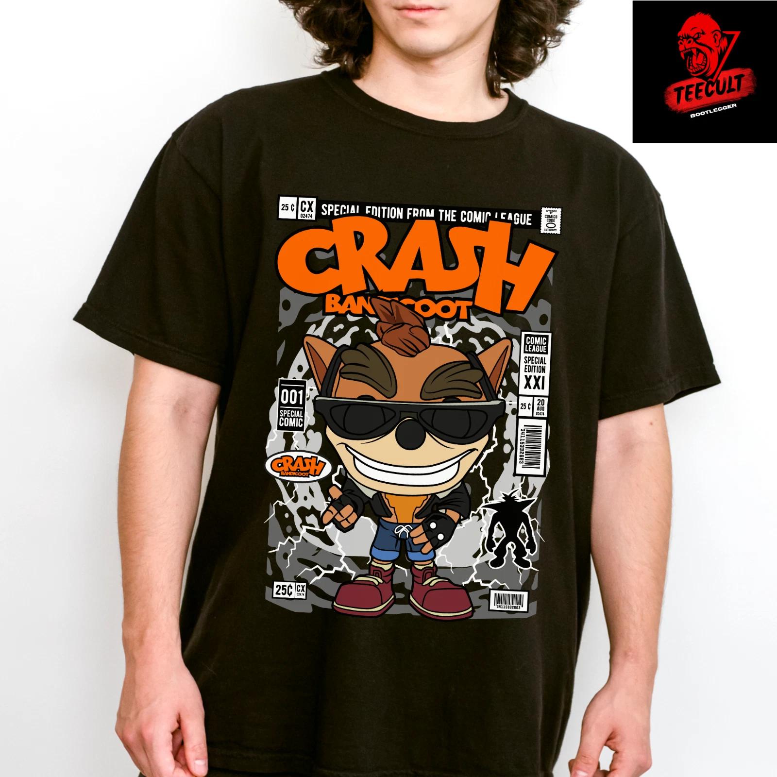 Men s and Women s T-shirts CRASH BANDICOOT Video Game Character FUNKO POP Tee Unisex XS