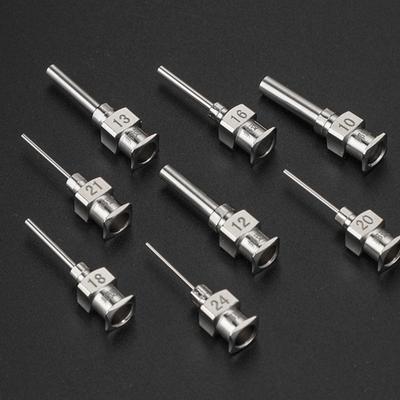 Stainless Steel Dispensing Needle With Reinforced Base For Quick Replacement In Production Lines
