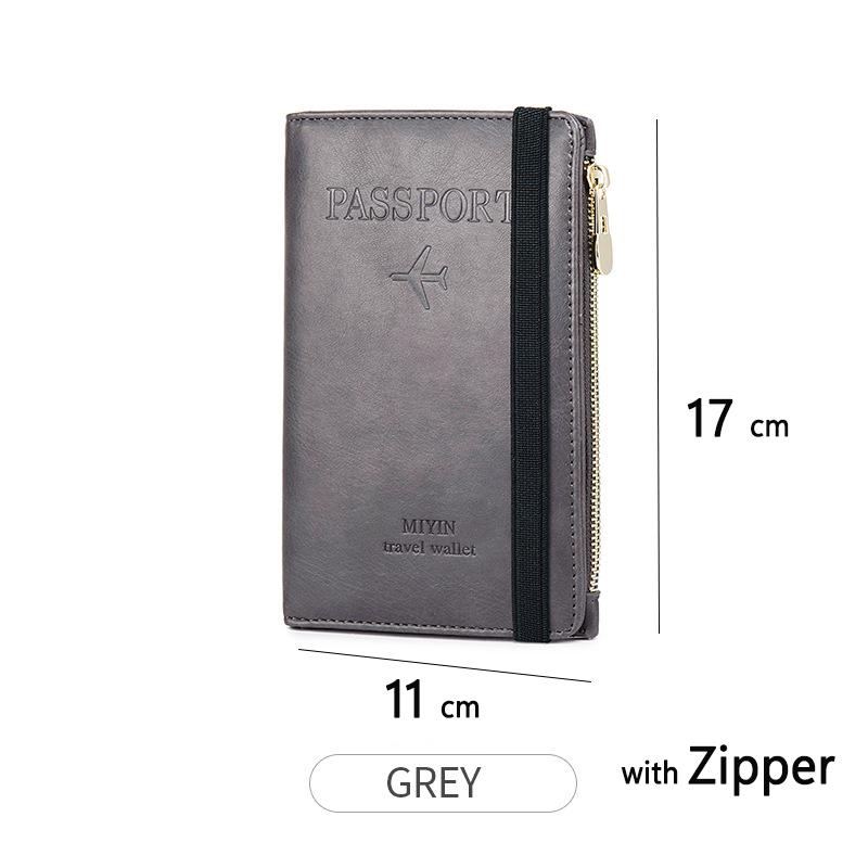 RFID ANTI Blocking Cienkie Etui na Paszport Portfel Podróżny dla Mężczyzn Kobiet Wielofunkcyjny Uchwyt na Dowód Osobisty Kartę Bankową Akcesoria