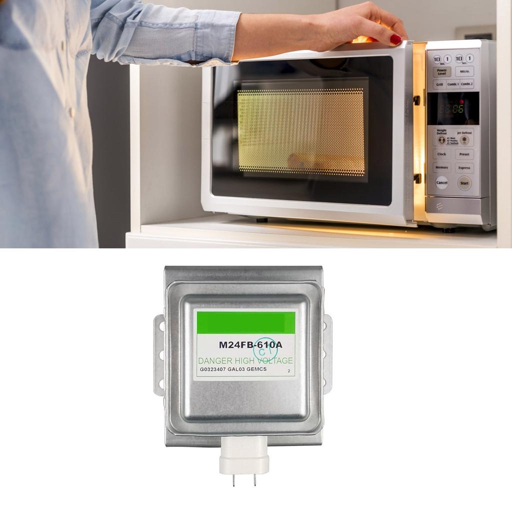 900W Microwave Magnetron Tube M24FB-610A Microwave Part Kitchen Appliance Part Microwave Tube Metal Texture for Oven