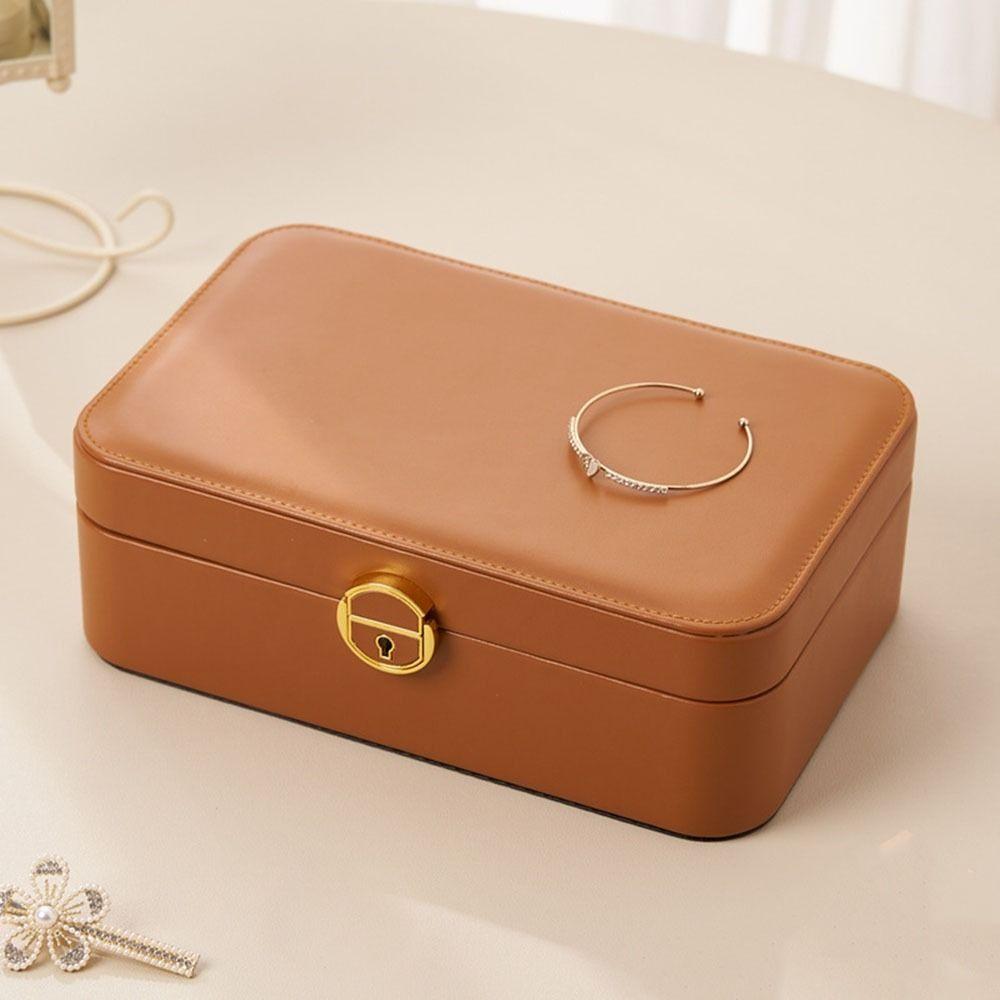 Space Saving Double-Layer Jewelry Storage Box Large Capacity Jewelry Storage Case  Ring