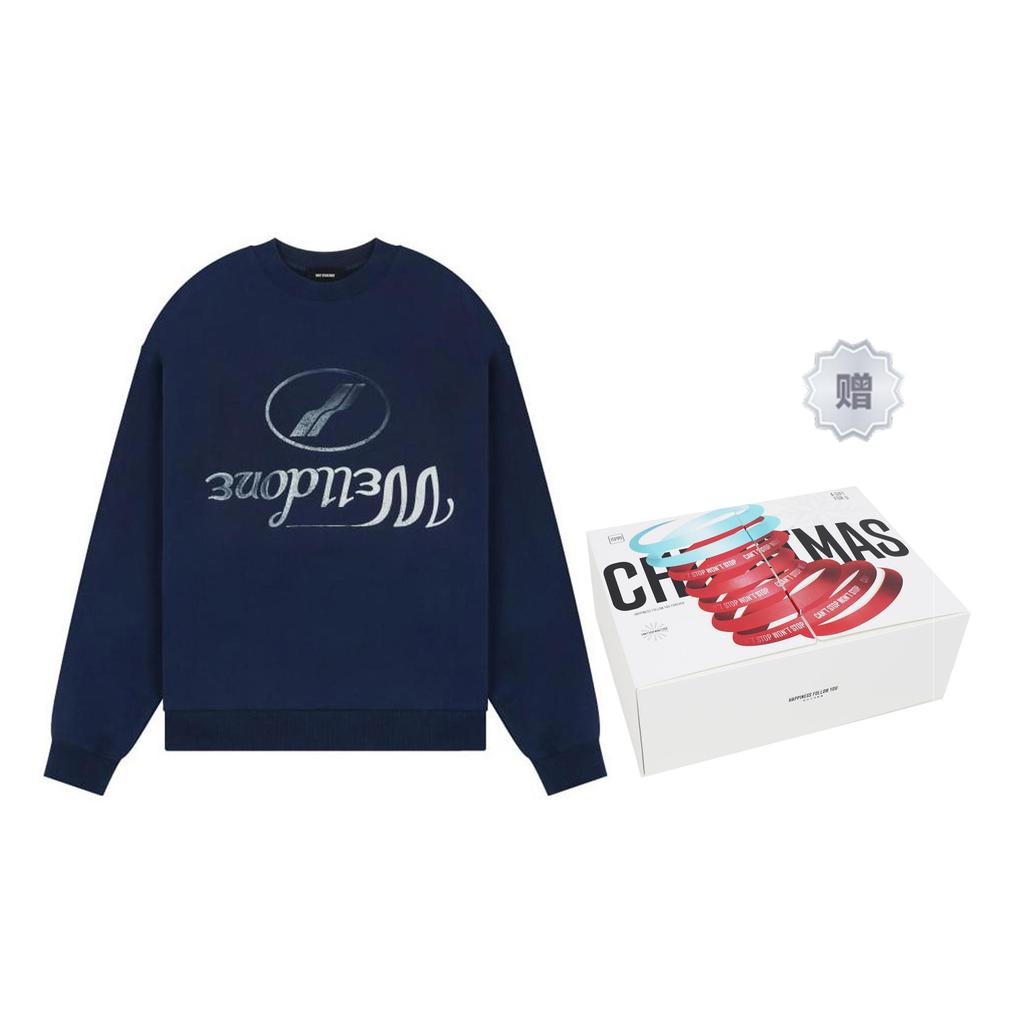 WE11DONE Sweatshirt Unisex Marine Blue WD-TS3-22-812-U-NV