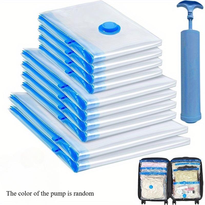 11/4pcs Vacuum Compression Bags with Hand Pump,For Bedding & Clothes - Vacuum Bag For Mattress, Travel Bags,Clothes Storagse Bag