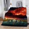 Custom Horror, Thriller 3D Printed T-The Unfamiliar Warm Flannel Blanket Living Room Sofa Camping Picnic Blanket Holiday Gifts