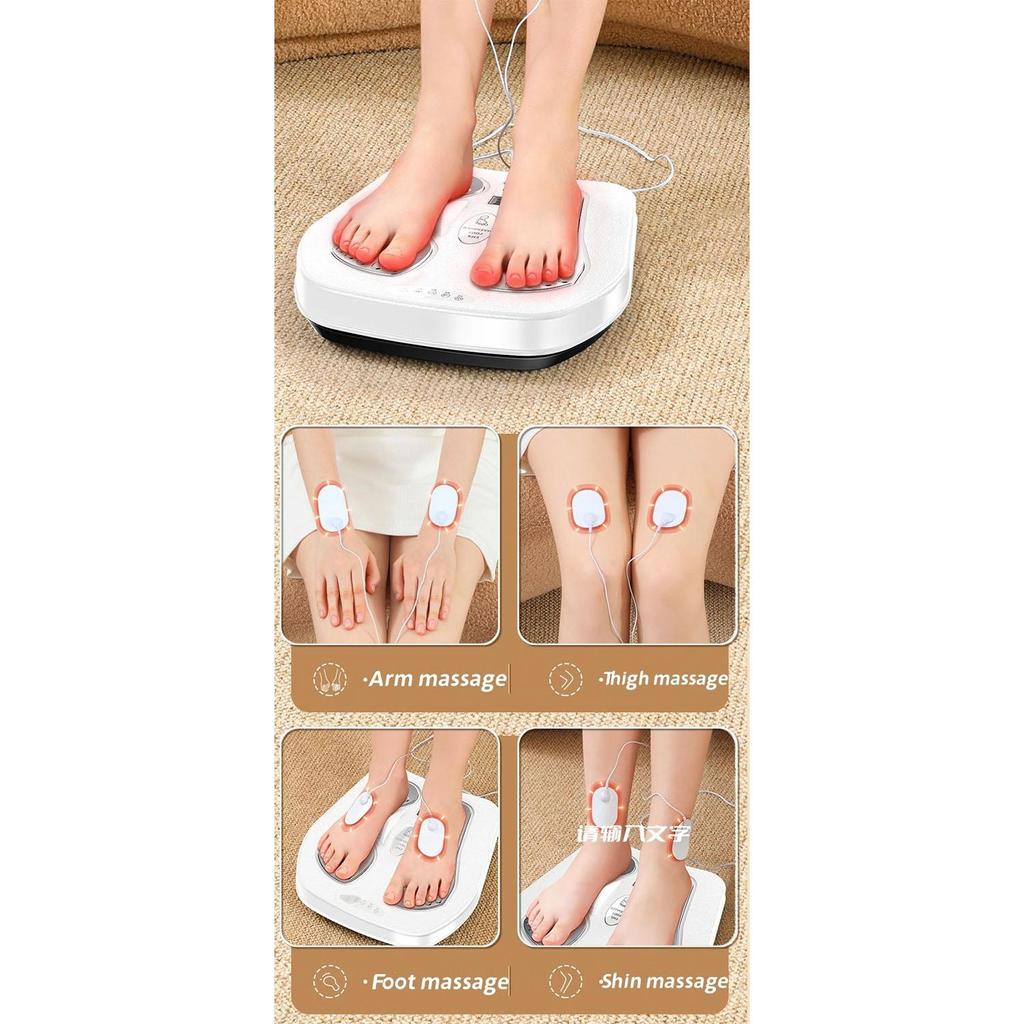 Intelligent varmenevropati muskelavlastningsstimulator sirkulasjonsfotmassasjepute elektrisk Shiatsu EMS fotmassasjemaskin
