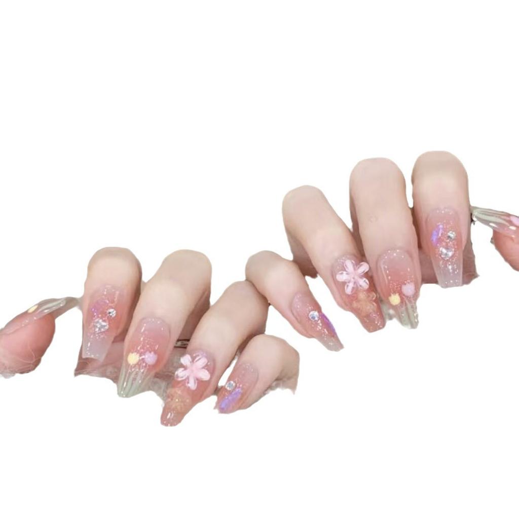 Reine Handarbeit Phototherapie Rüstung tragen Rüstung tragen Neuer Stil Tulpenblume Fertiges Produkt Wiederverwendbarer Nagelkunst-Patch