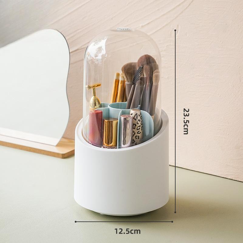 Makeup Brush Storage Bucket Dust-proof Transparent DesktopLipstick and Cosmetics Storage Box