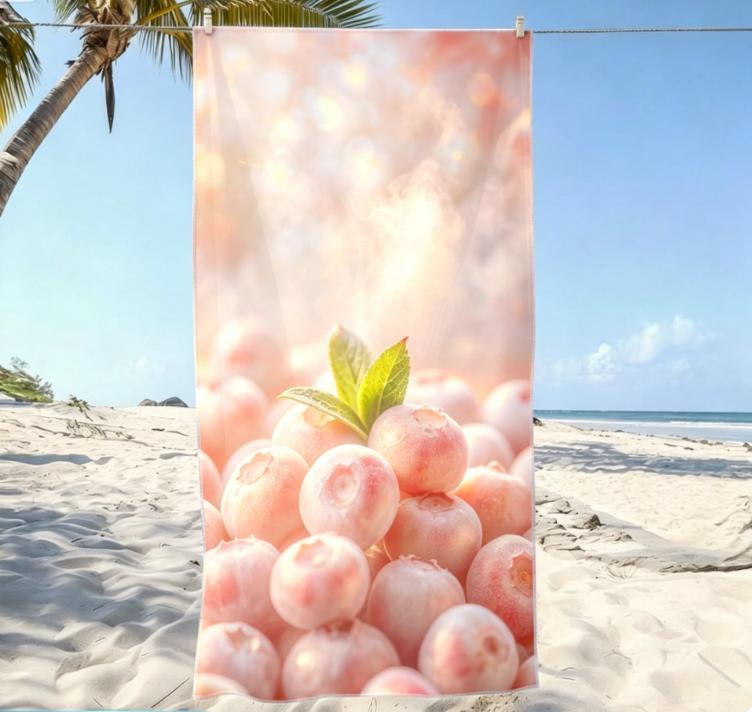 Tropical Green Coconut Print Beach Towel Fresh Coconut Drink Summer Towel Refreshing Island Vibe Coconut Themed Towel for Summer